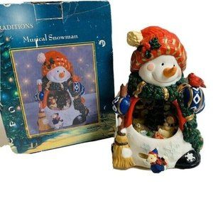 Christmas Traditions Snowman Musical Movement Plays Music Frosty the Snowman